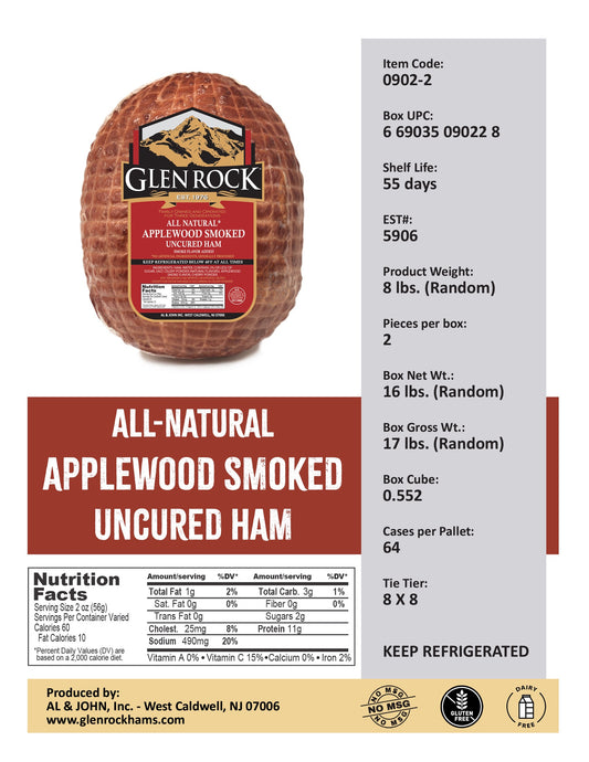 All Natural Applewood Smoked Uncured Ham