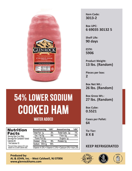54% Lower Sodium Cooked Ham