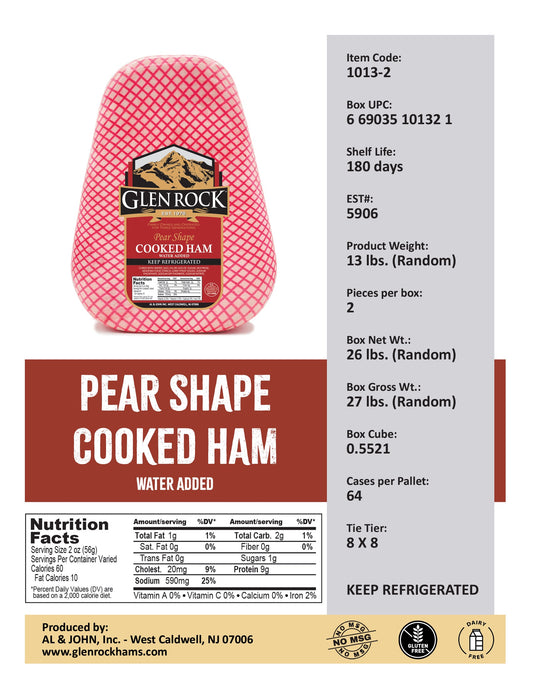 Pear Shape Cooked Ham