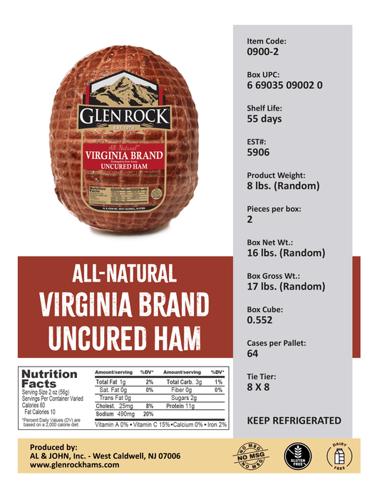 All Natural Virginia Brand Uncured Ham