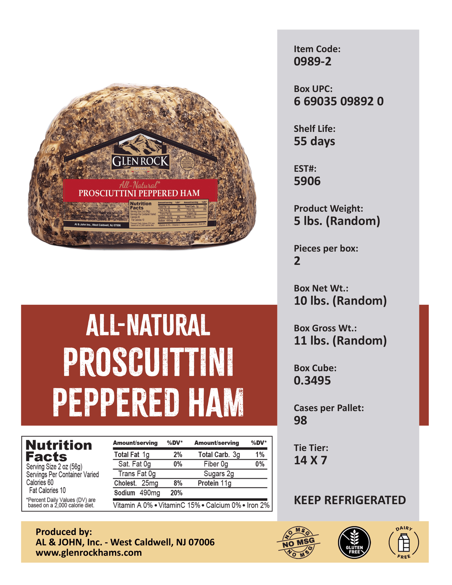 All Natural Peppered Ham